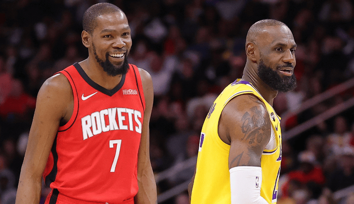 现役季后赛总得分榜前十出炉：詹姆斯领跑，杜